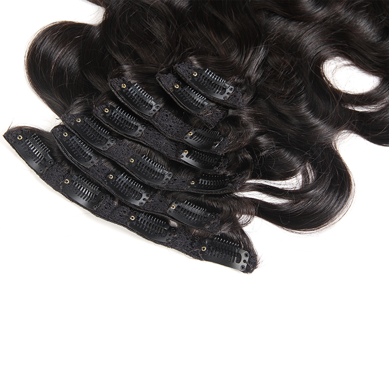 Wholesale Factory Supply 100% Remy Virgin Human Hair 100g - 200g Band Seamless Clip In Hair Extension